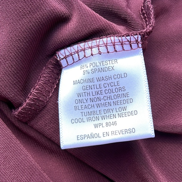 Charter Club Burgundy Faux-Wrap Dress XXL - Picture 6 of 6